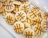 Mini Basketball sugar cookies