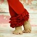Red footless tights