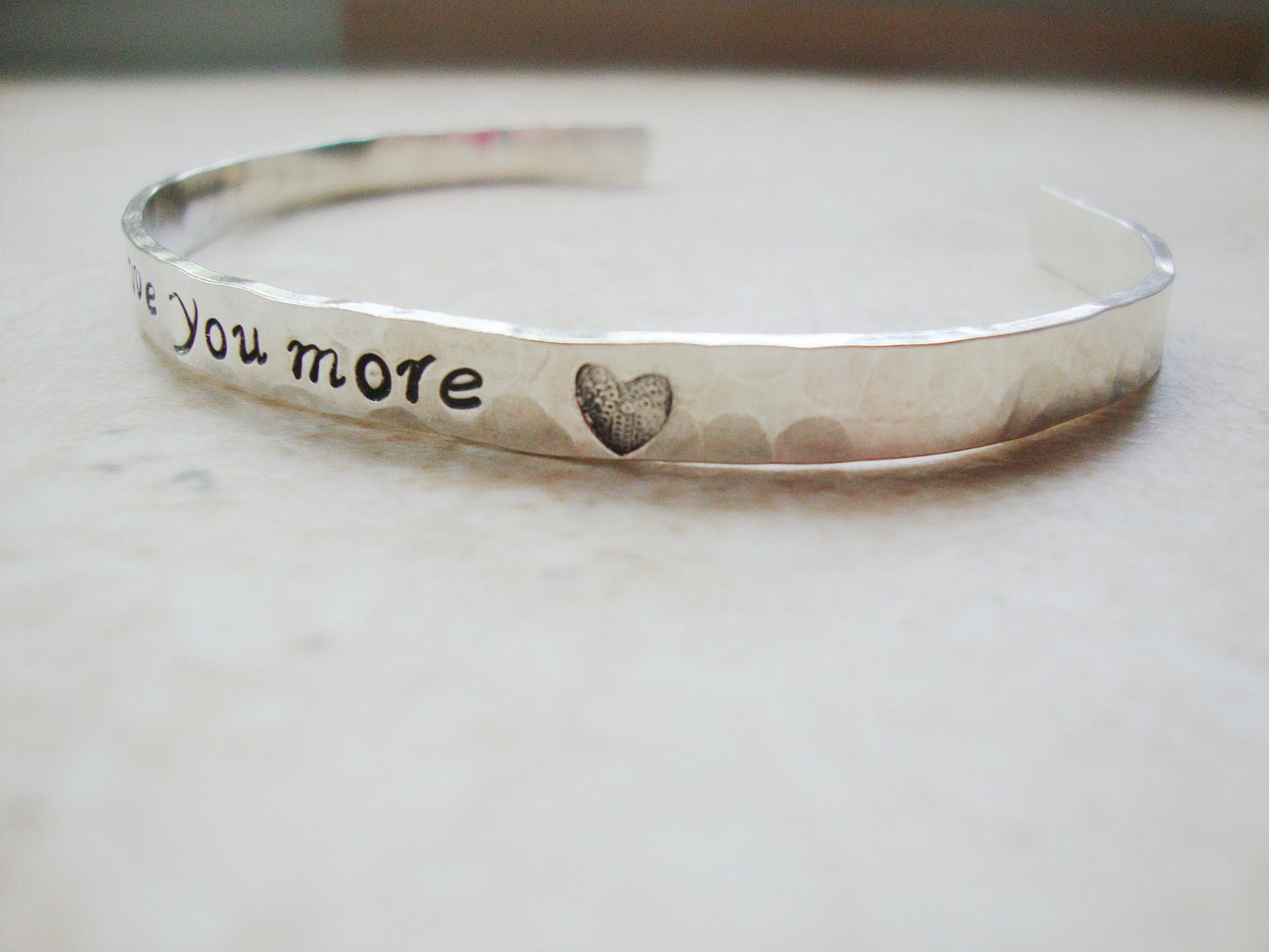 Dainty special saying or name sterling silver personalized bracelet