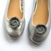 Grey Knitted Flower Shoe Clips (Set of 2)