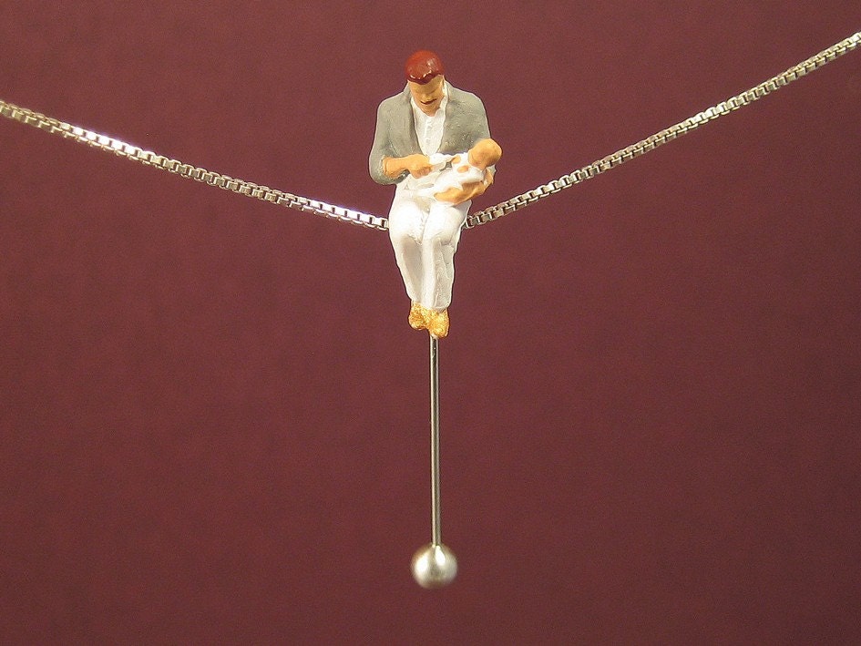 Tightrope walk "DAD & BABY" - Necklace