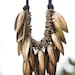 metal leafy bronze brass finish necklace modern vintage