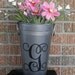 Vase French 11" Pewter and Personalized