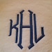 soft monogrammed towels...2 bath - 2 hand towels monogrammed with a three letter monogram for  men and women