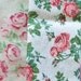 Bundle of Vintage French 1930's Mixed French Pink Roses Fabric Pieces Scrap 10" Blocks