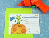 Fill-In Invite from the Alien Invasion DIY Printable Birthday Party Collection