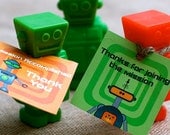 Robot Party Favor Tags from the DIY Printable Robot Collection by Spaceships and Laser Beams