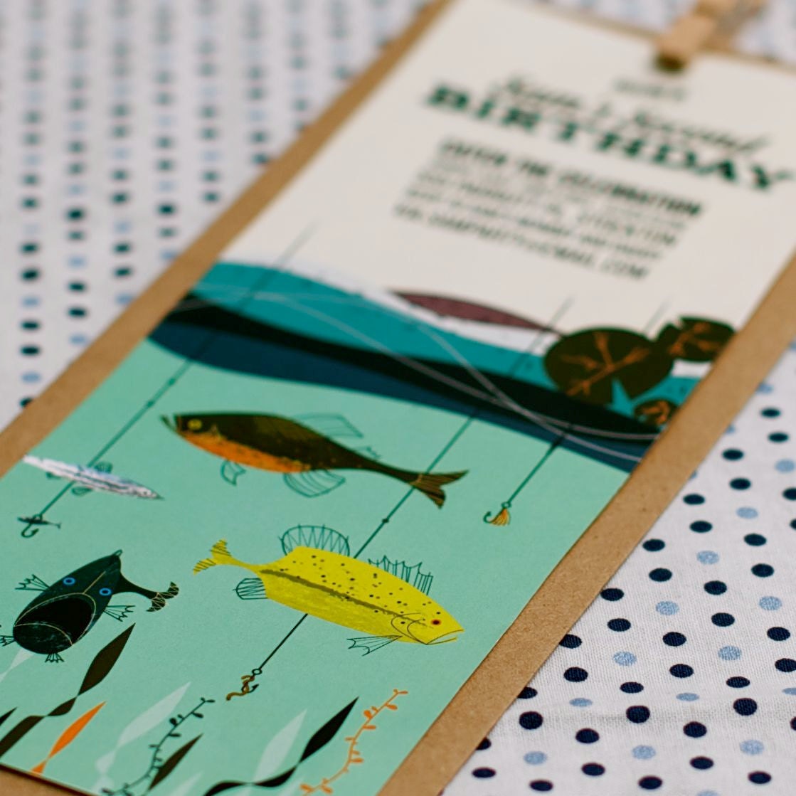 Vintage Fishing Invitation Birthday Party from the DIY Printable Collection by Spaceships and Laser Beams