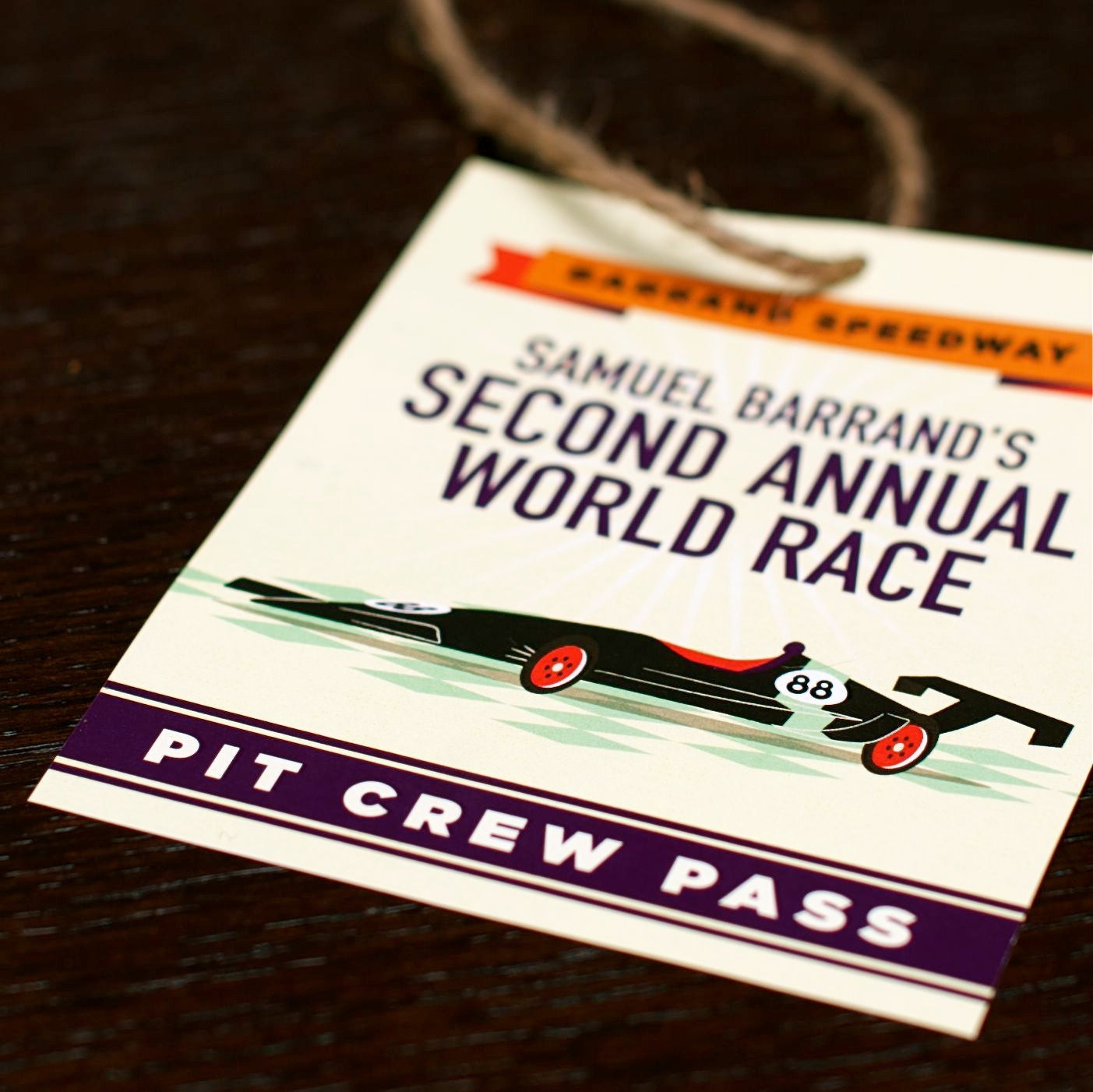 Custom Pit Pass from the Vintage Race Car DIY Printable Party Collection by Spaceships and Laser Beams Il_570xn