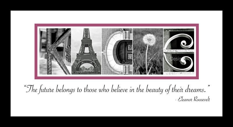 Personalized Graduation Gift  - Alphabet Photography Print for the graduate- 10x20 Unframed