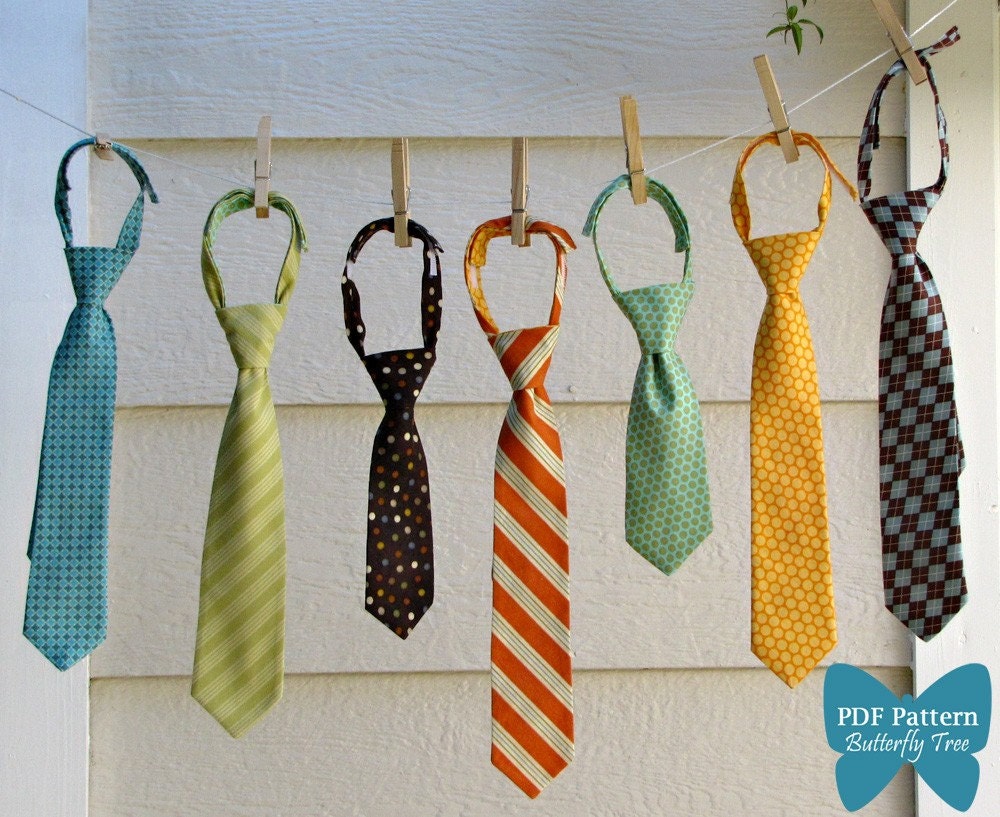 Boy's Tie Sewing Pattern - Classic and Reversible Styles - PDF