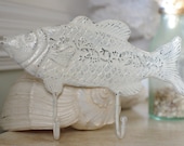 Beach Decor Cast Iron Fish Wall Hook - PICK YOUR COLOR