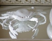 Beach Decor Cast Iron Crab Beach Decor distressed white