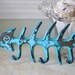 Cast Iron Bone Fish Wall Hook - Blue/Green Patina
