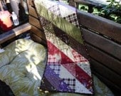 Purple stripes table runner