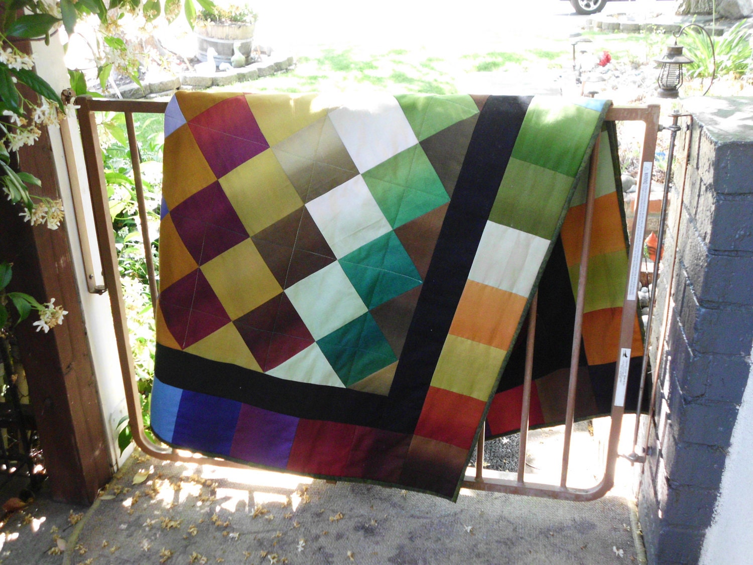 Rainbow blocks quilt