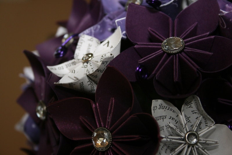 Paper Kusudama Origami Flower Wedding Bouquet - Customized