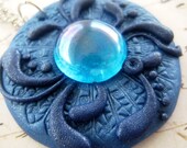 Blue Water Medallion Necklace