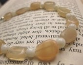 Peach Moonstone Bracelet w/ Mother of Pearl