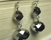 Metallic Glass Sterling Silver Earrings