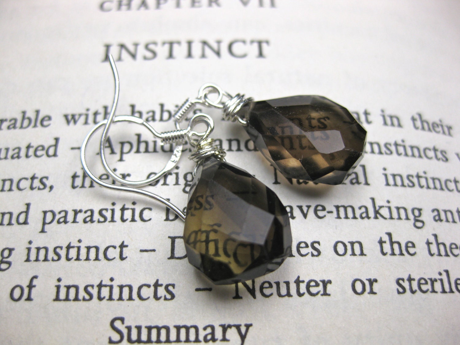Lemon Smoky Quartz Earrings - Sterling Silver