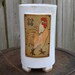 Fighting Rooster with Red Comb... Slim Handbuilt Footed Mug in Creamy White