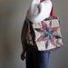 Upcycled Tote, Vintage Quilt Top Bag, Hand Quilted Eco-friendly Purse