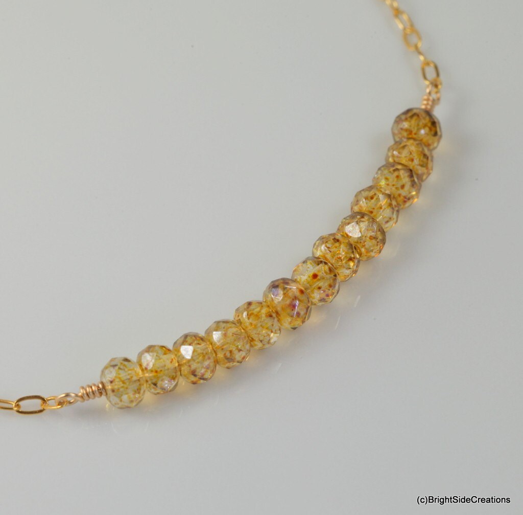 Carrie Bradshaw Inspired Necklace in Gold by BrightsideCreations
