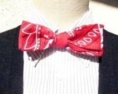 Red Handkerchief PeeWee Bow Tie