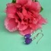 Elegant Purple Jade Dangle Earrings, Handmade jewelry, Gemstone Earrings, Purple Earrings, UK Seller