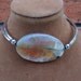 Agate Bracelet with Silver Tubes, Gemstone bracelet, Beige  Blue Bracelet, Handmade Jewelry, UK Seller