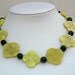 Jade and Chlorite Necklace, Flower Shaped Necklace, Olive Necklace, Green Necklace, Gemstone Neclace, Handmade Jewelry