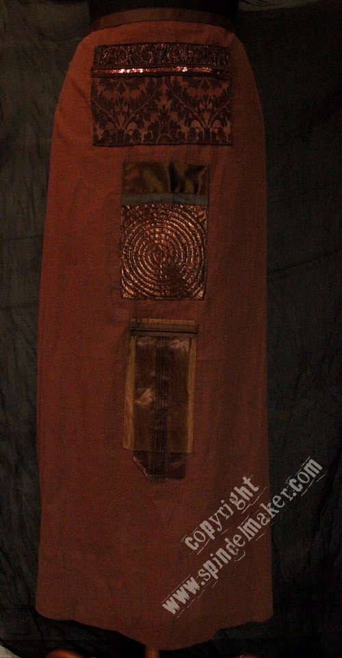 chocolate brown linen apron