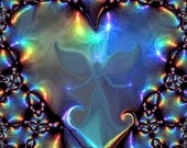Chakra Art Abstract Angel Energy Art Reiki Wall Decor Aura 8x 10 Print