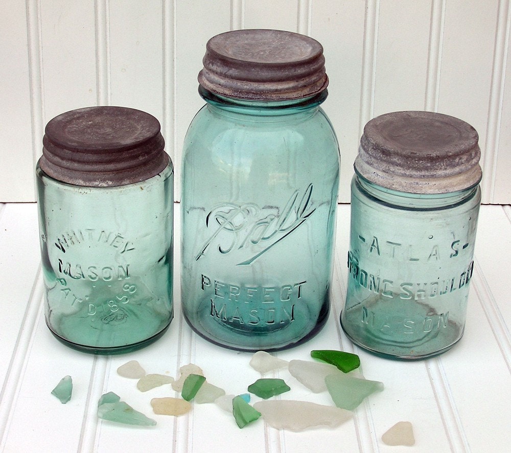 Vintage Mason Jar Collection by JennasBeachRetreat on Etsy