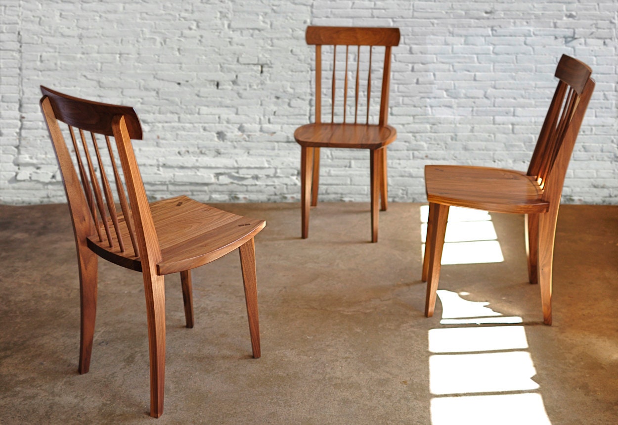 modern walnut dining chair