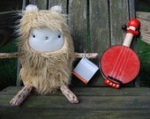 Plush Lovable Furry Monster Blonde Fur - Ralph - Merry Monster
