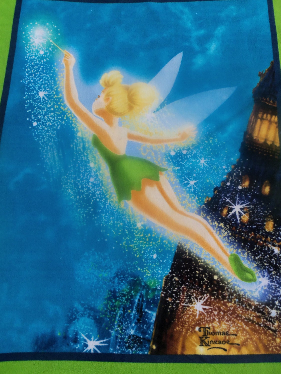 Thomas Kinkade Print Toddler Character Blanket - Tinkerbell