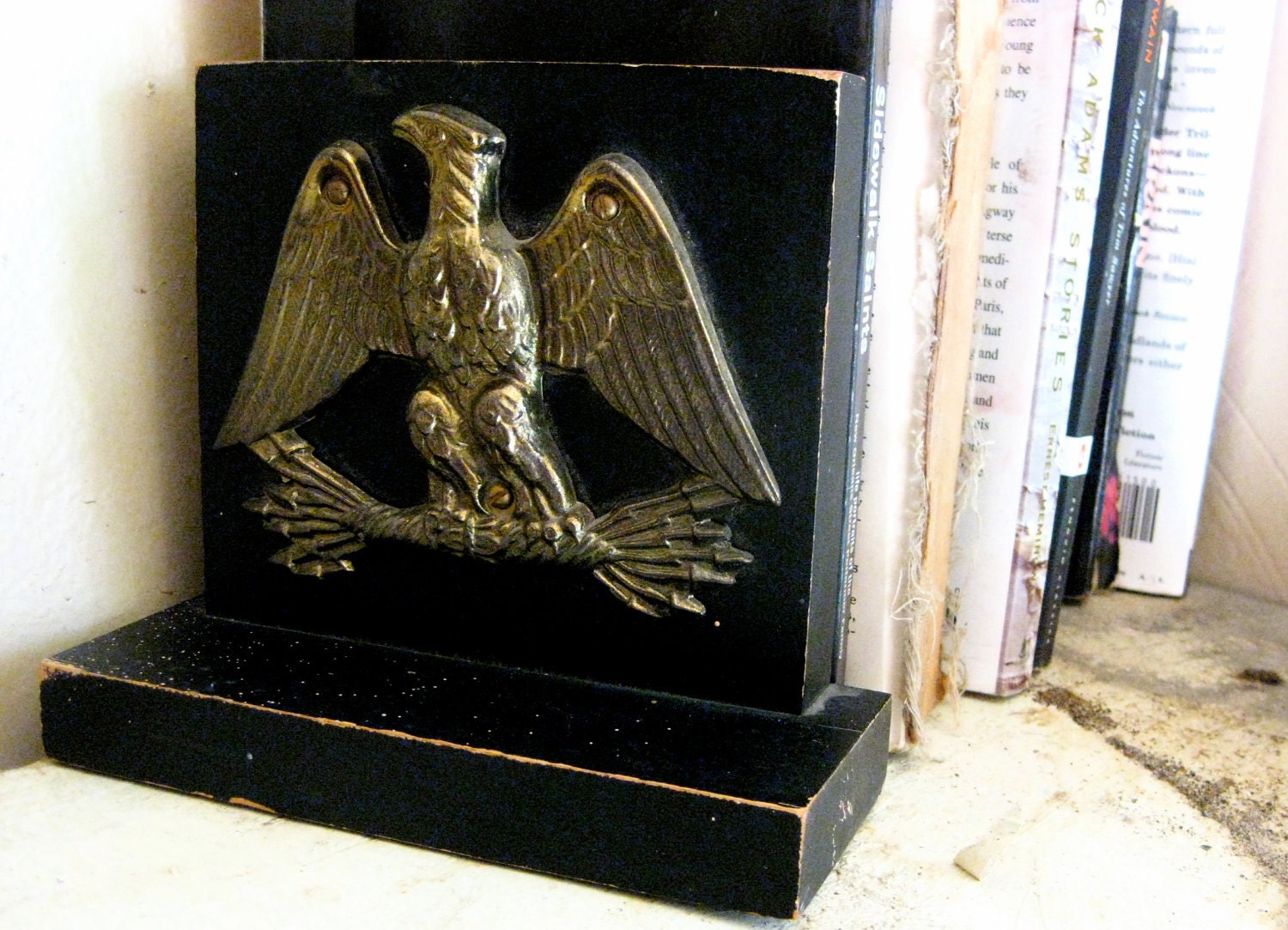 Antique Brass Eagle Bookends