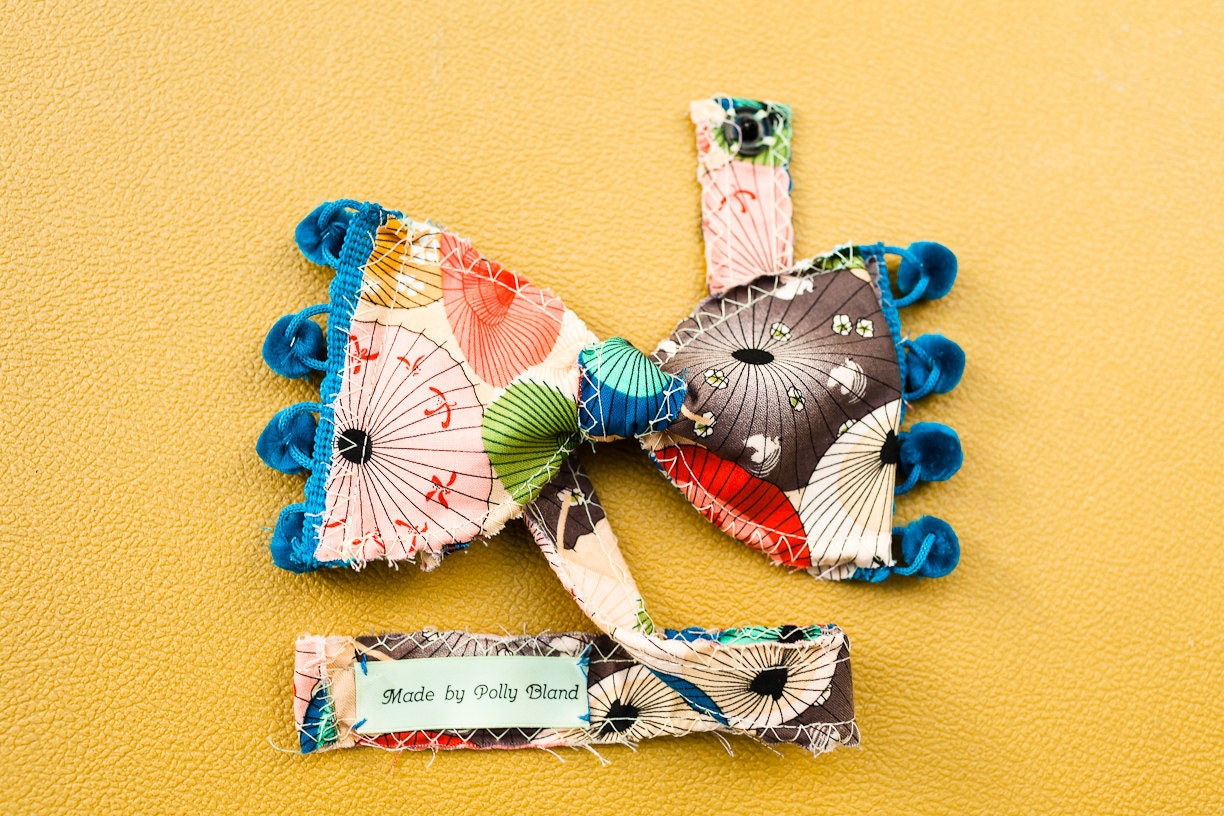 Made to Order Umbrella Print Bow Tie by Polly Bland