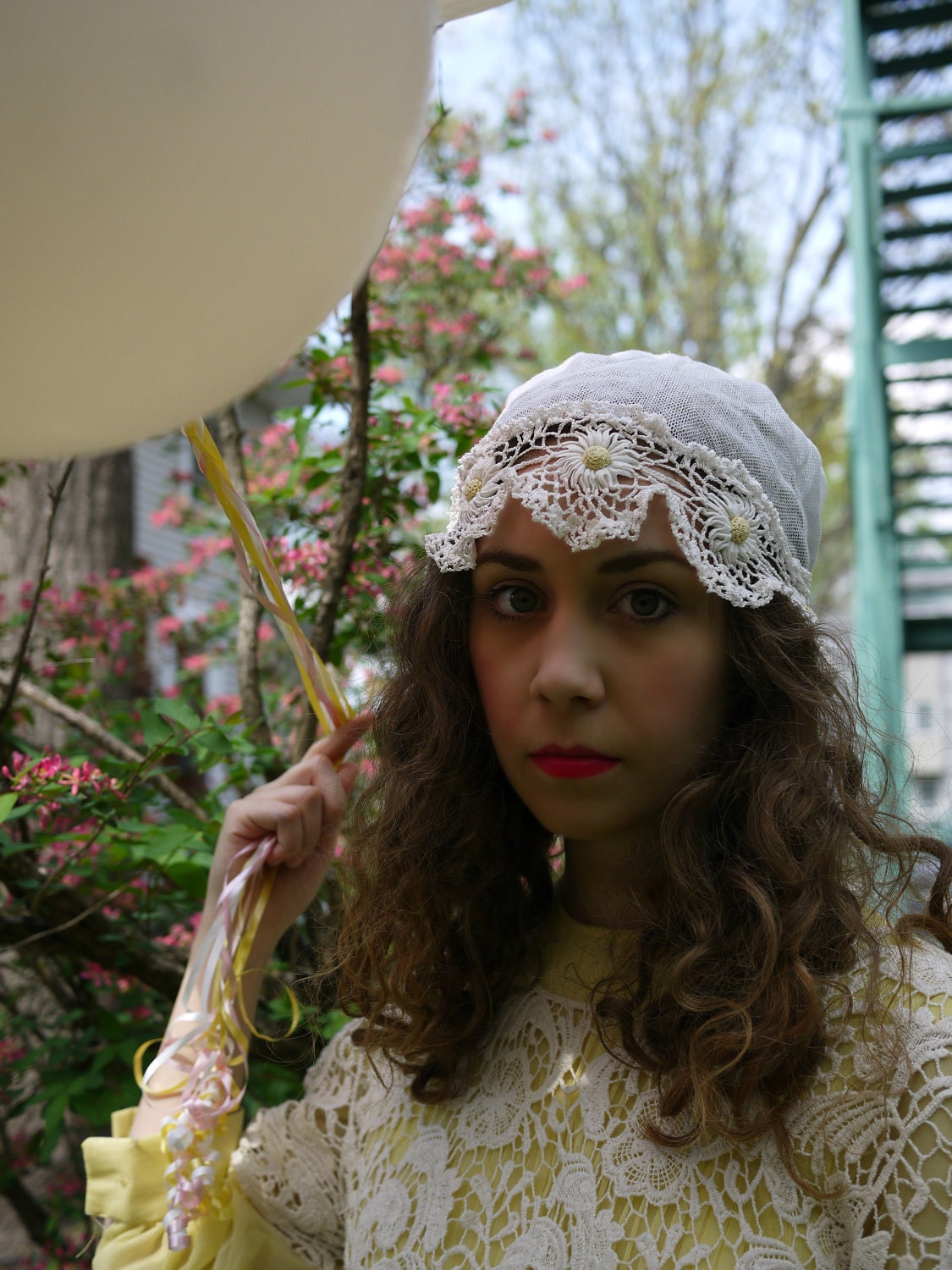 Early 1900's Antique Floral Sleeping Hat