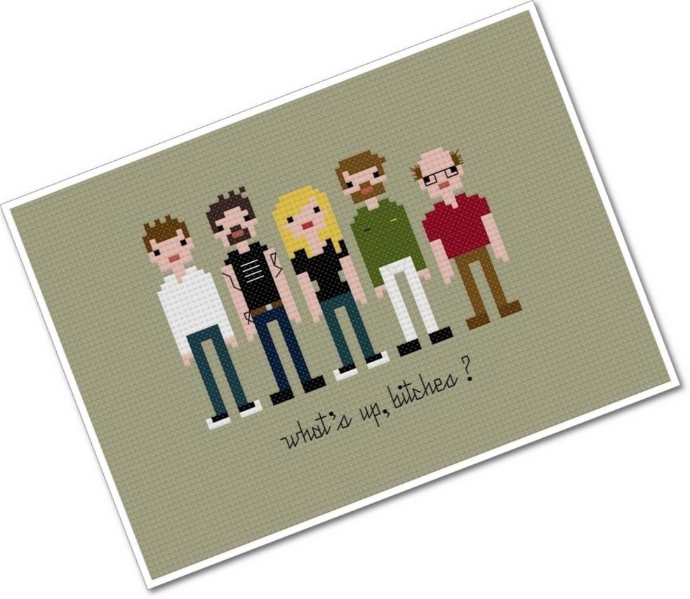 Pixel People - It's Always Sunny in Philadelphia - PDF Cross Stitch Pattern - INSTANT DOWNLOAD