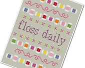 Floss Daily Sampler - PDF Cross-stitch Pattern - INSTANT DOWNLOAD