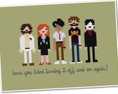 Pixel People - The IT Crowd - Cross-stitch PDF Pattern - INSTANT Download