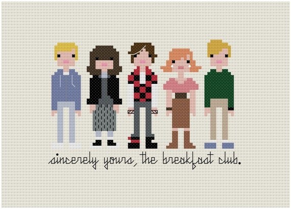 The Breakfast Club - Cross-stitch PATTERN PDF