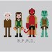 Pixel People - Hellboy & The B.P.R.D. - PDF Cross Stitch Pattern - INSTANT Download