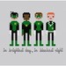 Pixel People - Green Lanterns of Sector 2814 - PDF Cross Stitch Pattern - INSTANT DOWNLOAD