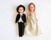 Vintage 1930s Bride Groom Antique Dolls Wedding Dolls Wedding Cake Topper