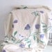 Vintage Queen Duvet Hand Appliqued Tulips Cotton Queen Comforter Cover White Purple
