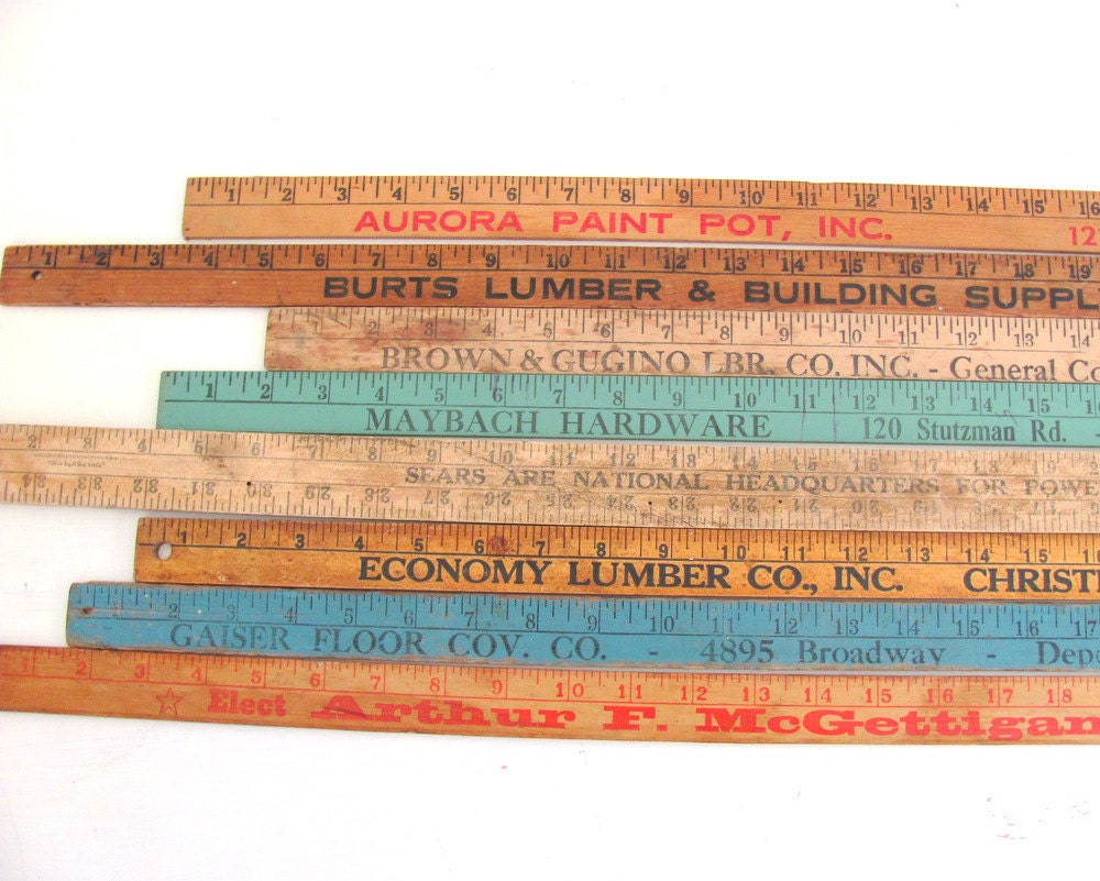 Vintage Yardstick Wood Ruler Instant Collection of Beauties theteam eveteam